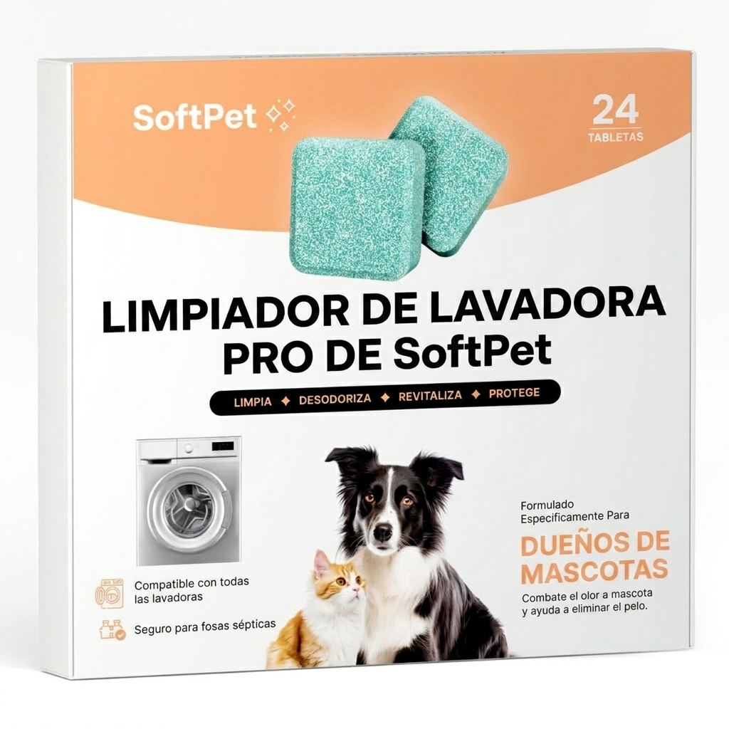 Pastillas Limpiadoras para Lavadora — Pack de 24 | Especial Mascotas